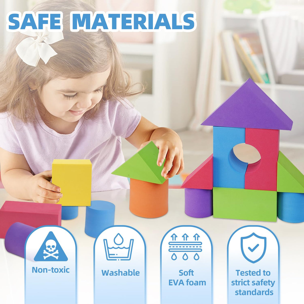 Bingyouth blocks designed for improved grip and stacking confidence during play.