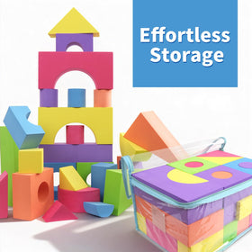 Bingyouth large blocks in multiple colors for creative patterning and color recognition.
