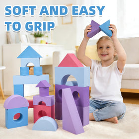 Bingyouth toddler safe EVA foam blocks offering a soft non-toxic surface for little hands.