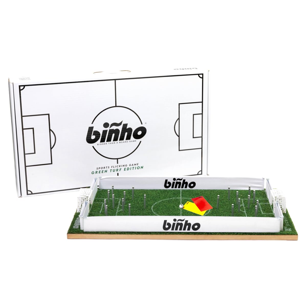 Biñho Board Classic on green turf, top view for fast-paced family play.