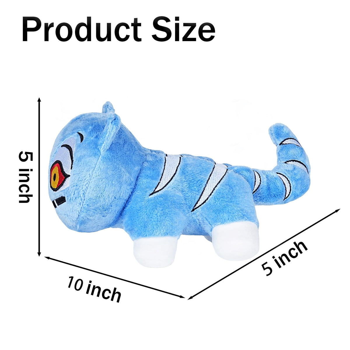 BINHSHUANH Blue Tiger Plush features premium short plush fabric for a silky, inviting feel.
