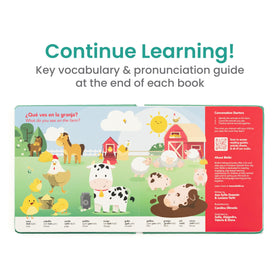 Binibi La Granja reading time: family bilingual learning during storytime.