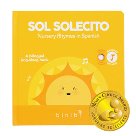 Binibi Sol Solecito cover design invites curious toddlers to explore music and language.