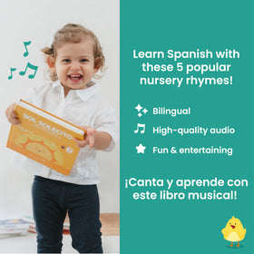 Binibi Sol Solecito lyrics page shows English and Spanish text for caregivers.