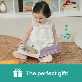 Binibi book uses replaceable batteries for extended musical play.
