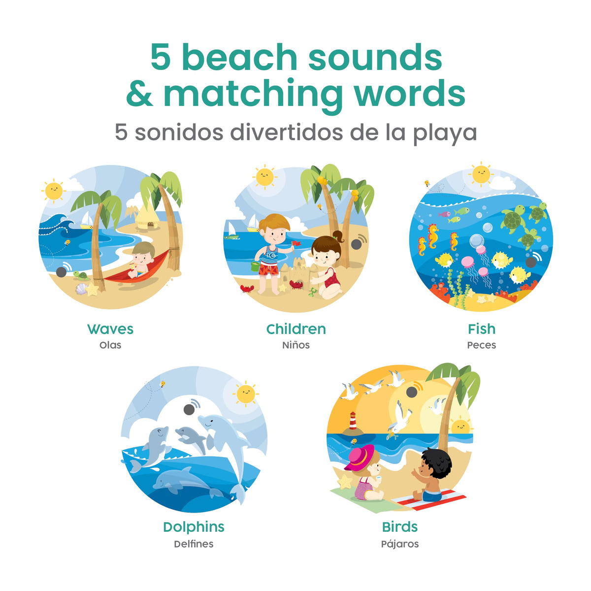 Binibi toddler-friendly large buttons support motor skill development during bilingual sessions.