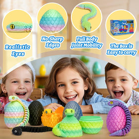 Binvin snake toy in action, satisfying tactile fidget play