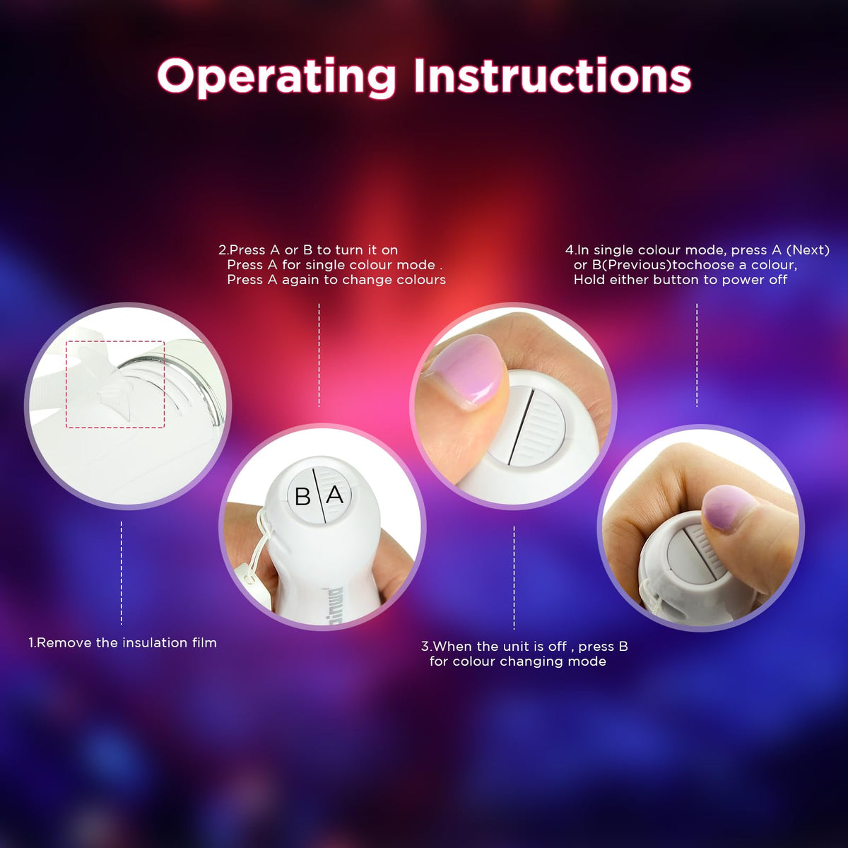 BINWO glow stick powered by AAA batteries included in the package