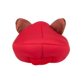 Bioworld Super Mario raccoon red cosplay hat with ears, back view, shows bold color and details.