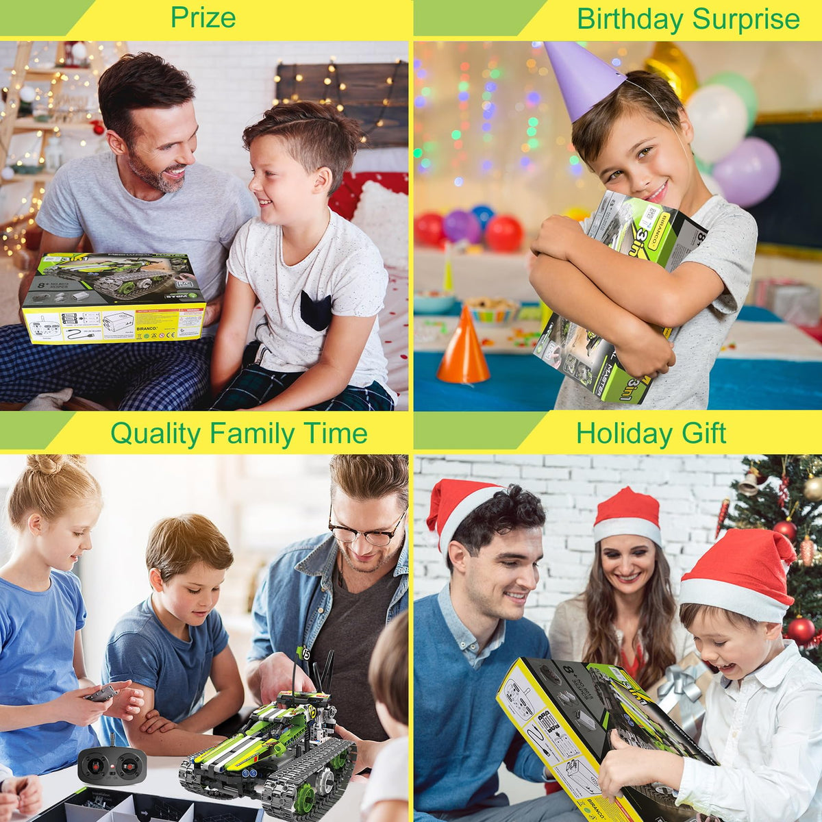 BIRANCO 353 pieces building kit closeup reveals sturdy ABS pieces for kid friendly assembly