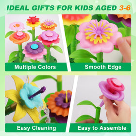 BIRANCO Flower Arrangement Kit helps kids create personal bouquets and practice color recognition.