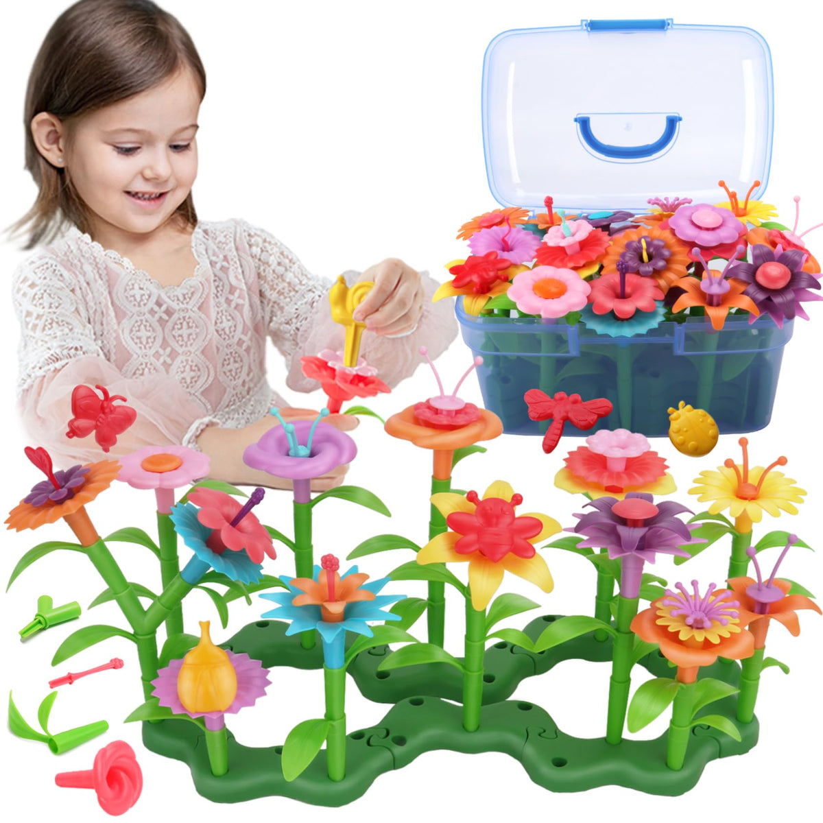 BIRANCO Flower Bouquet pieces for imaginative play and colorful arrangements.