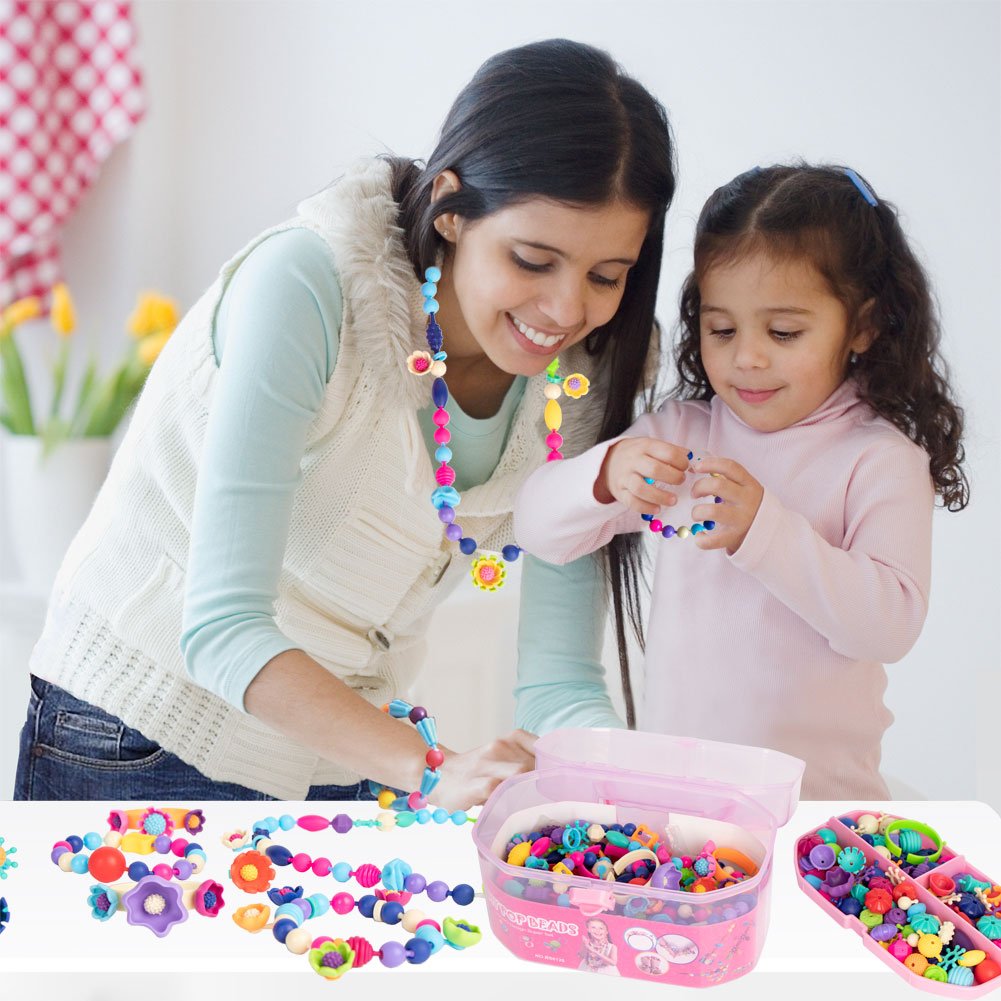BIRANCO Pop Beads kids hands crafting at home
