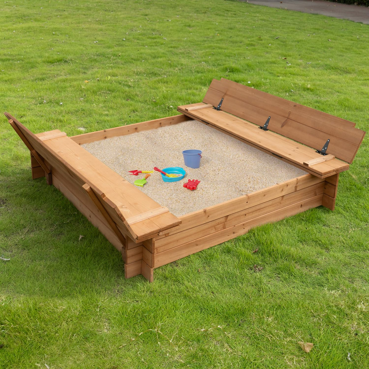 BIRASIL outdoor backyard sandbox ready for imaginative play