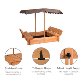 BIRASIL weather-resistant canopy keeps sand accessible during sunny days.