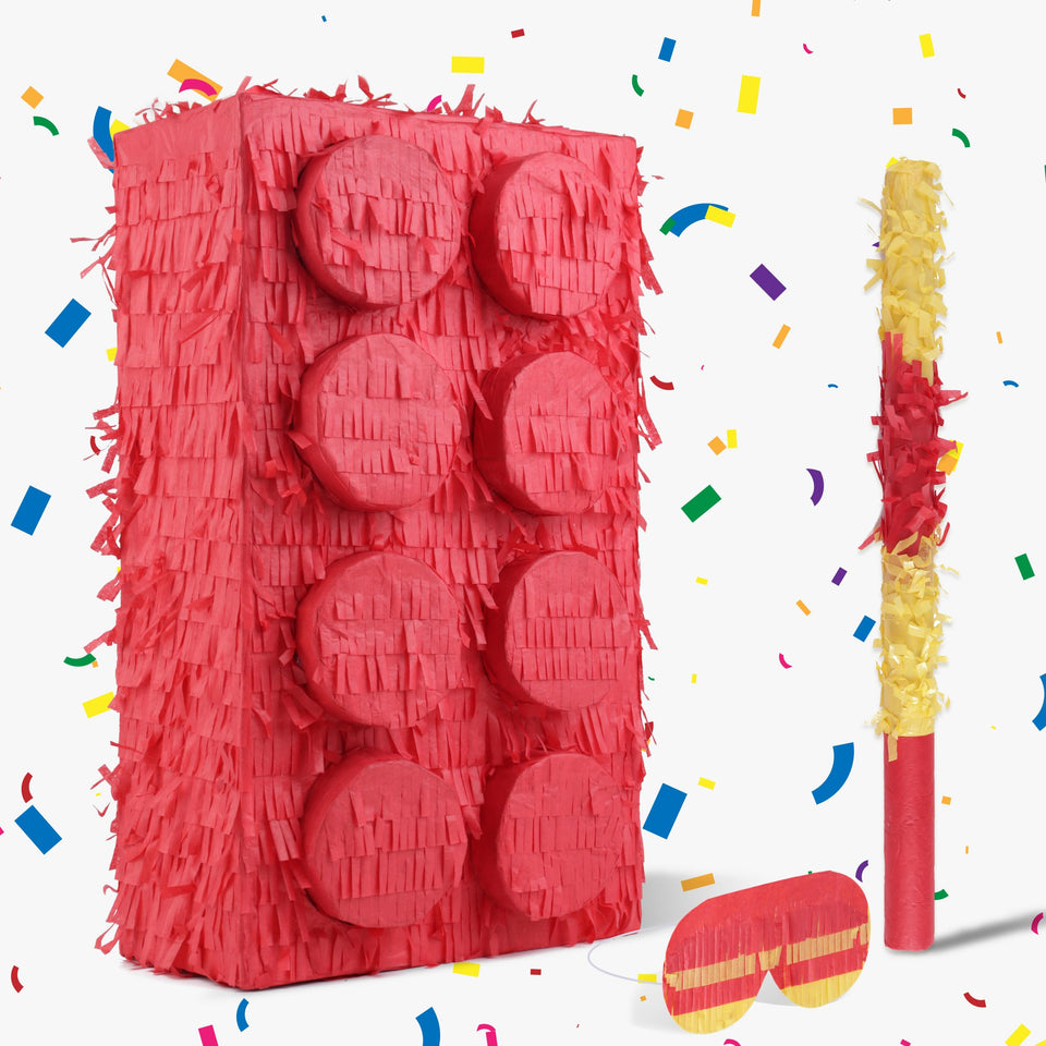 Birchio Block Pinata Bundle for party decor and candy release.