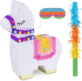 Birchio llama pinata front view for festive decor and party color