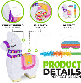 Birchio llama pinata filling port ready for treats and toys