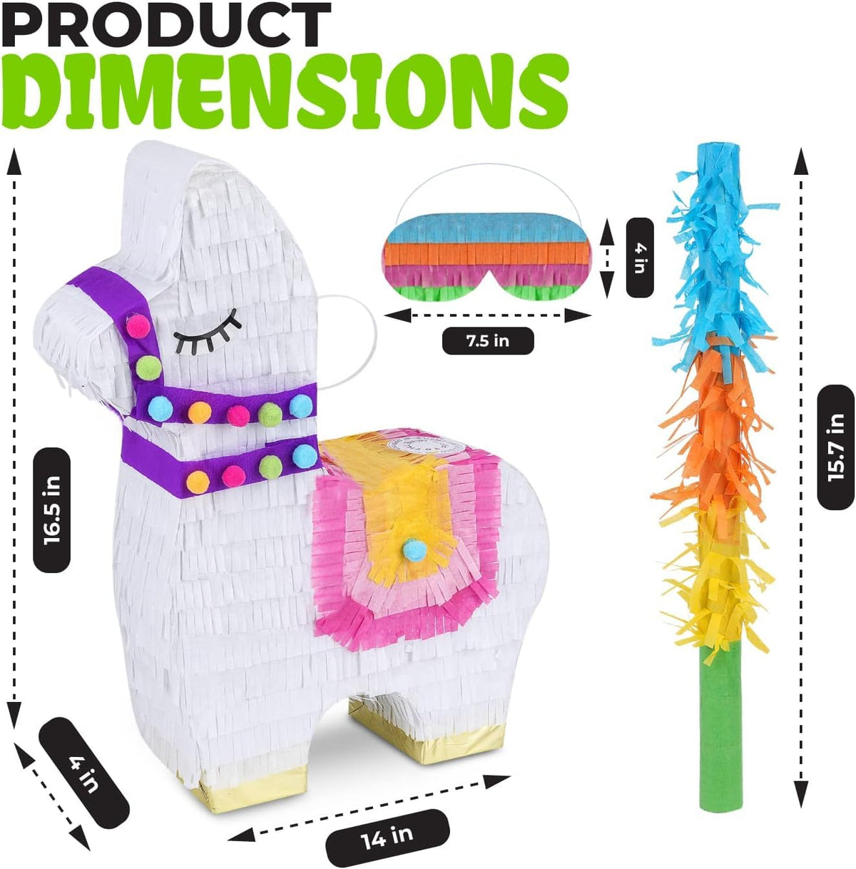 Birchio llama pinata hanging loop for easy party setup