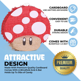 Birchio mushroom pinata crepe-paper detail, vibrant textures for photos.