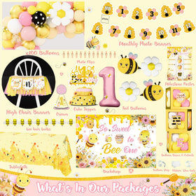 Birhgt yellow-pink birthday balloons provide pastel decor that brightens birthday celebrations.