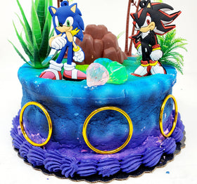 Birthday Celebrations Sonic Shadow Topper close-up highlights premium materials and detail.