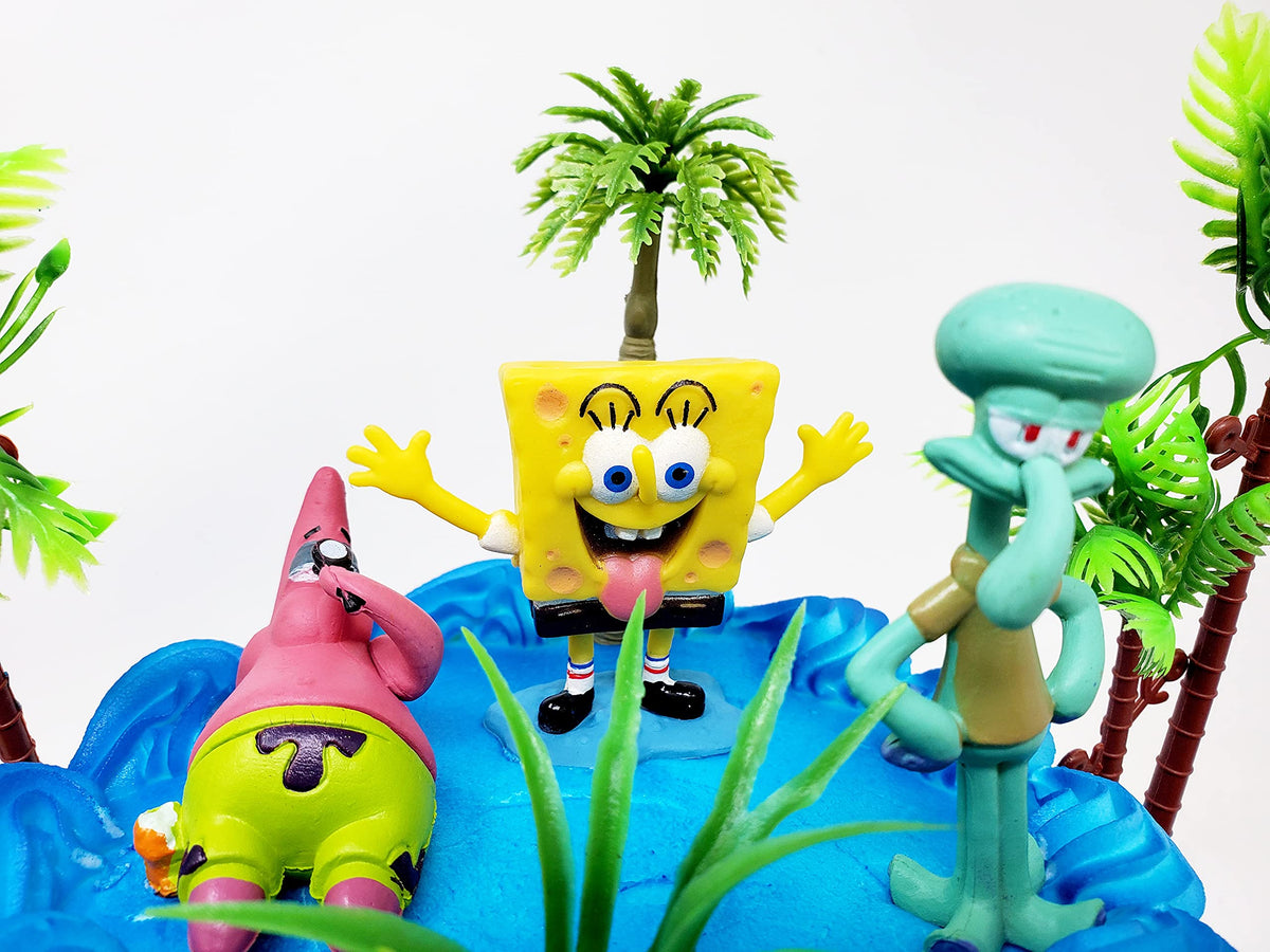 Birthday Celebrations Spongebob figures 1–2.5 inches tall ideal for toppers.