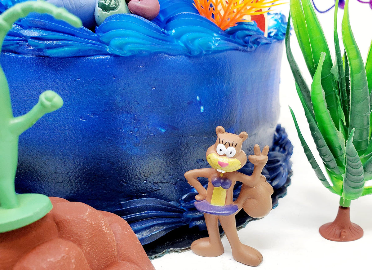 Birthday Celebrations Spongebob toppers are easy to place and rearrange.