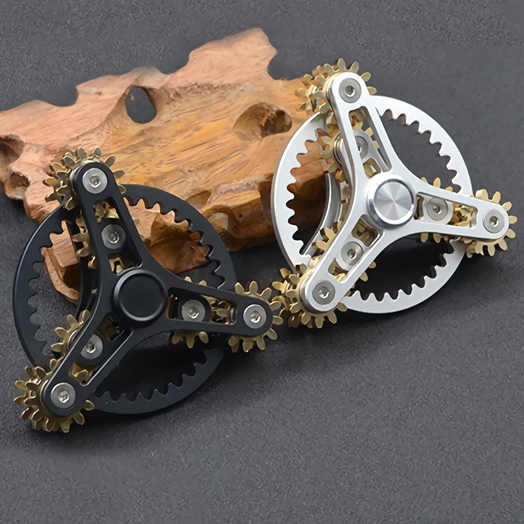 Bitopbi pure brass fidget spinner side view for long spin