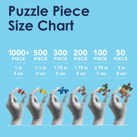 Bits and Pieces completed 18x24 puzzle laid flat for display.