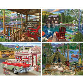 Bits and Pieces 300-piece adult puzzles ideal for family fun nights.