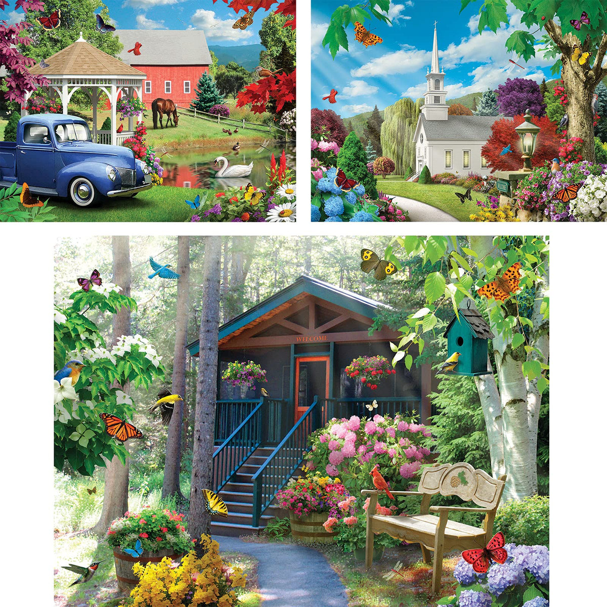 Bits and Pieces Alan Giana Nature puzzle: vivid imagery to spark calm focus during family time.