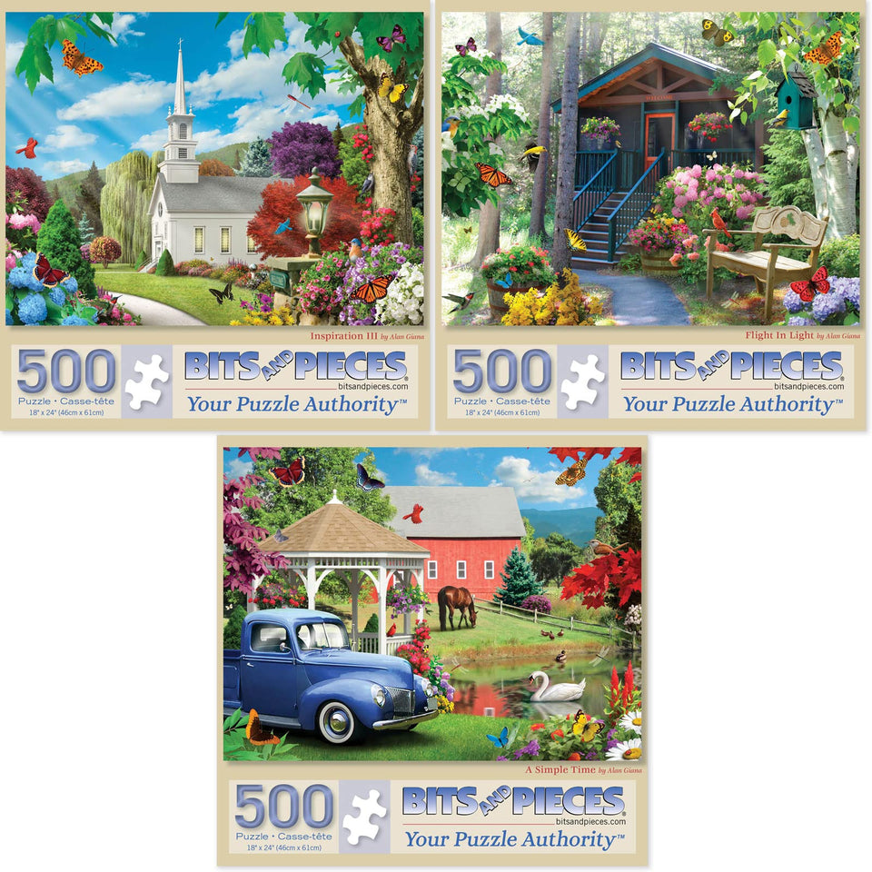Bits and Pieces Alan Giana Seasons puzzle: immersive season scenes for thoughtful, relaxing evenings.