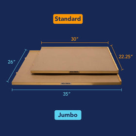 Bits and Pieces jigsaw board with non-slip lacquered surface for stable placement