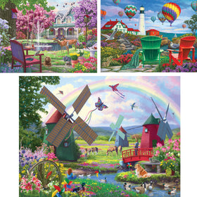 Bits and Pieces Lighthouse puzzle by Iris Sage for tranquil evenings.