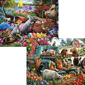 Bits and Pieces Pickup Tractor puzzle 300pc highlighting rural work vibes