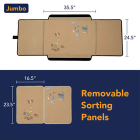 Bits and Pieces Portapuzzle large puzzle area offers ample space for 1000-piece setups.