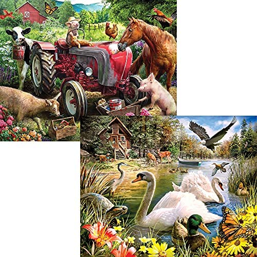 Bits and Pieces Summer Retreat puzzle 300pc with warm colors inviting concentration