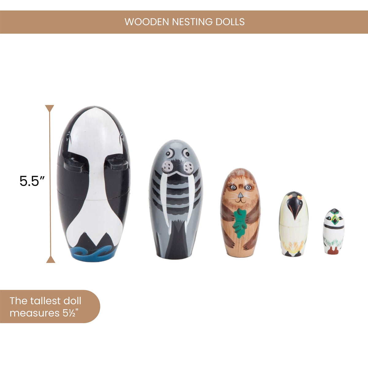 Bits and Pieces otter nesting doll, friendly design sparks storytelling and play.