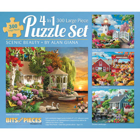 Bits and Pieces Scenic Beauty Collection by Alan Giana – lush mountain valley puzzle in daylight for calm focus