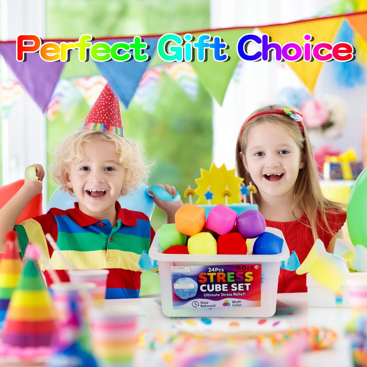 BitsFun durable slow-rebound cubes — designed for repeated squeezing and daily play.