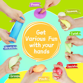 BitsFun pocket-size squishy cubes — easy to carry in bags and pencil cases.