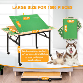 BittPicc puzzle table requires no assembly for quick setup