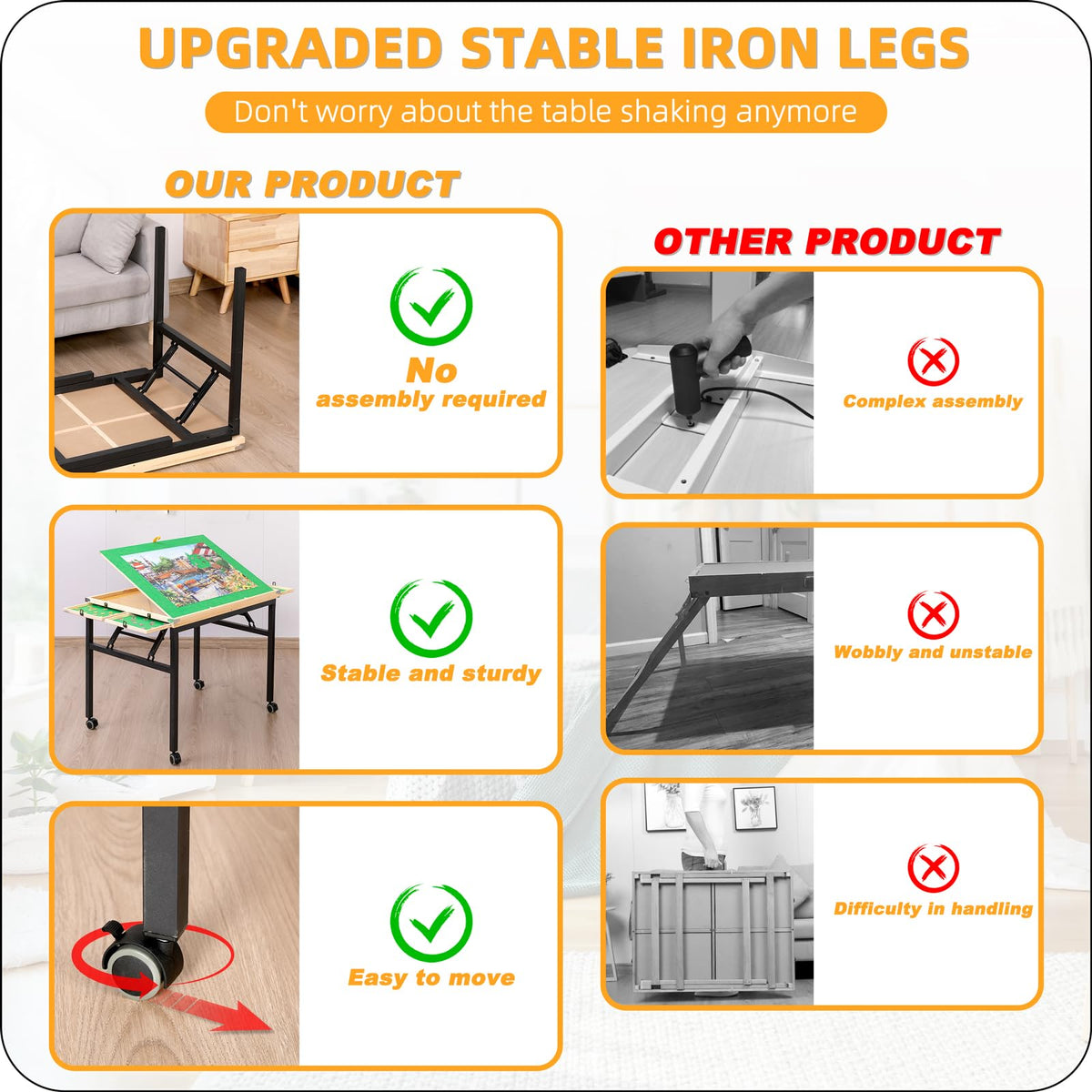 BittPicc puzzle table tilt adjustment to reduce neck and back strain