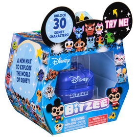 Box contents show BITZEE, quick start guide, and batteries.