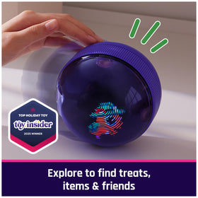 BITZEE Hamster Ball touch interaction highlights responsive sounds and reactions.