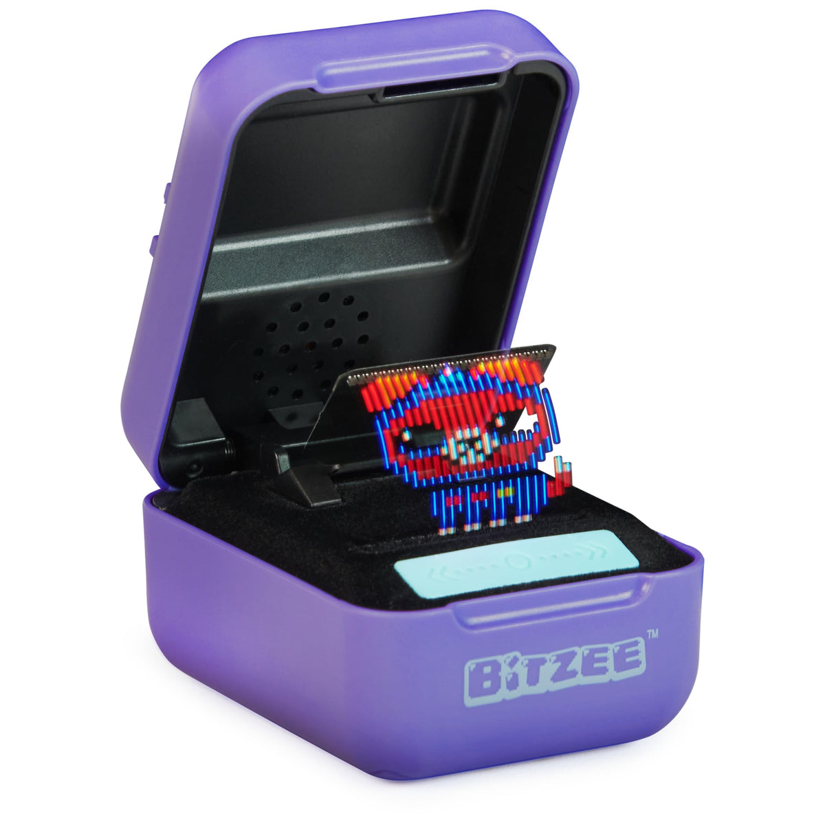 BITZEE interactive pet held in hand for tactile play and discovery.