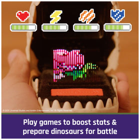 BITZEE Jurassic World grow-to-adult feature encourages nurturing play.