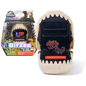 BITZEE Jurassic World pod and dinosaur display for hands-on learning.