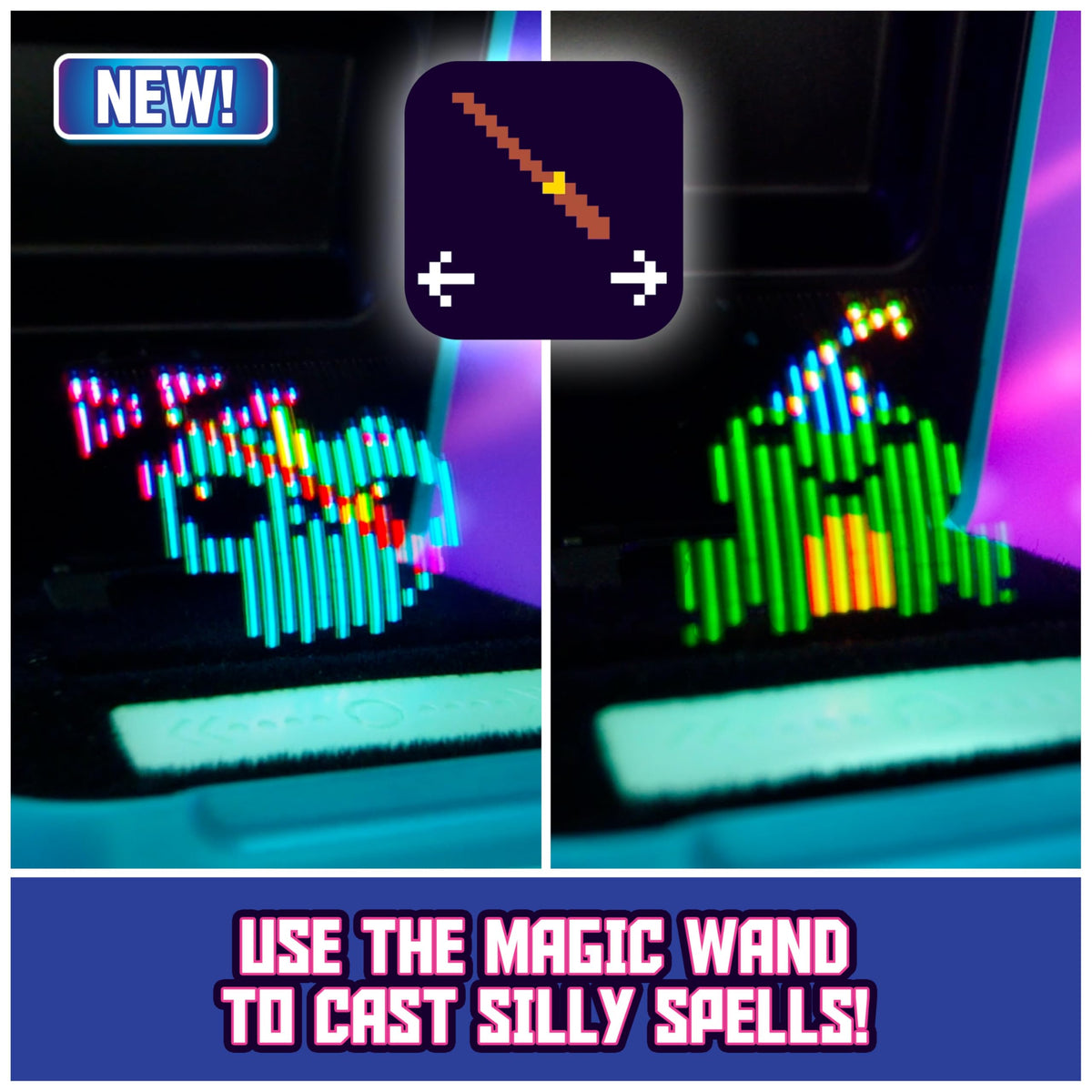 BITZEE Magicals color-change magic wand interactions invite color transformations.